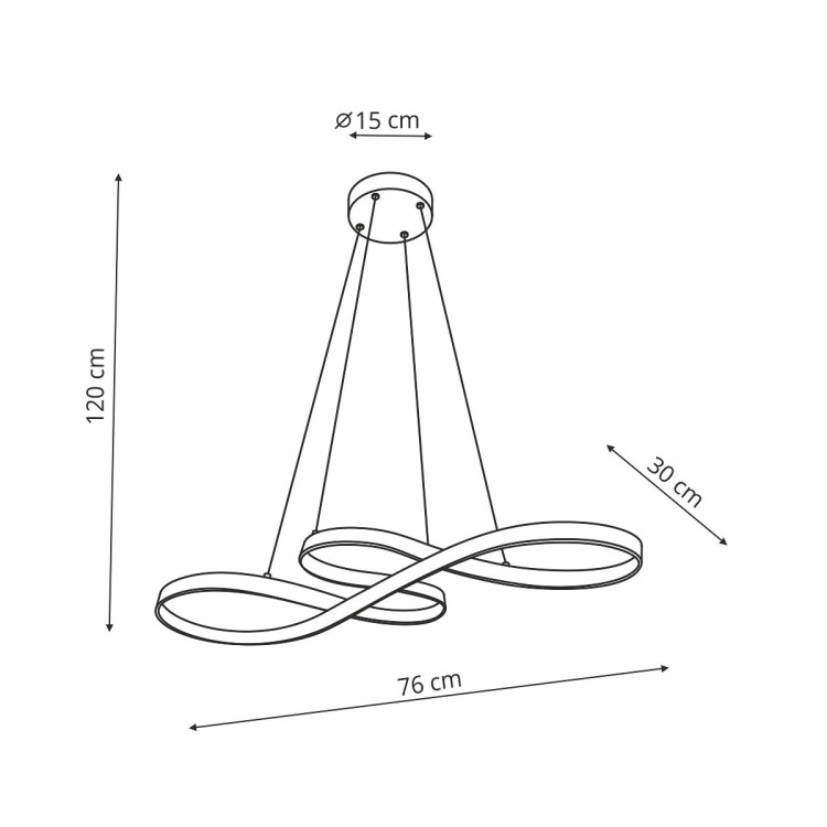 lampa Infania 32 cm złota LED wymiary - 12639