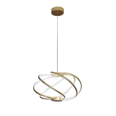 lampa wisząca Kandor złota LED CCT