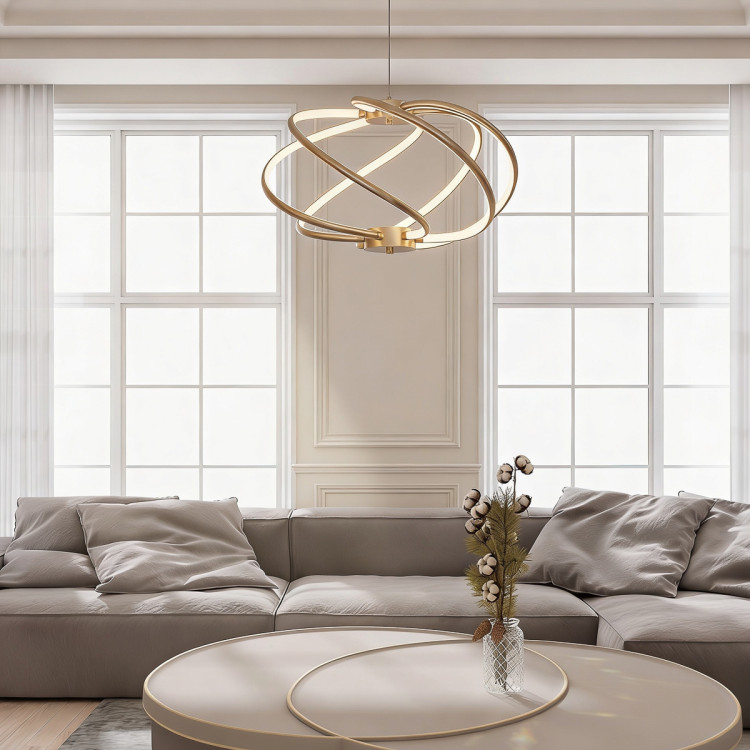 lampa pierścieniowa złota nowoczesna Kandor - 12641