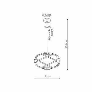 lampa Kandor złota LED wymiary