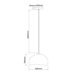 lampa nube 30 cm biała wymiary