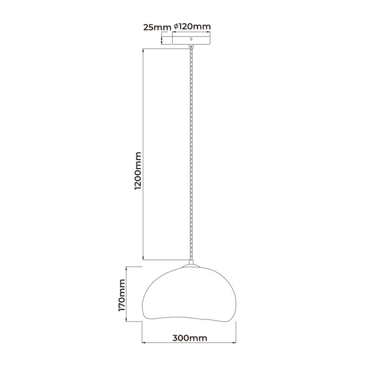 lampa nube 30 cm biała wymiary - 12685