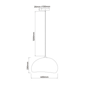 lampa nube 40 cm biała wymiary