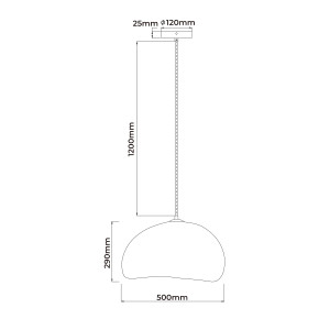lampa nube 50 cm biała wymiary