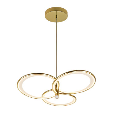 lampa wisząca Azina 3 złota LED pierścienie