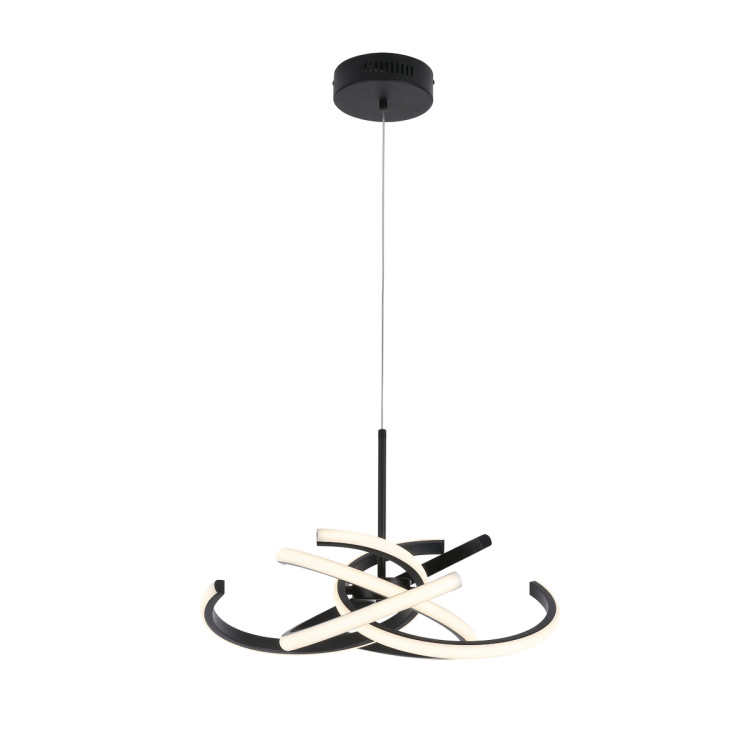 Lampa wisząca Spider 48 cm czarna LED CCT - 12725