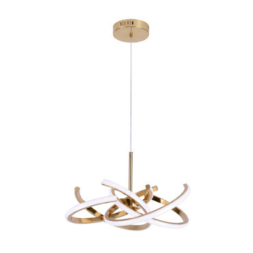 Lampa wisząca Spider 48 cm złota LED CCT