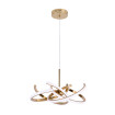 Lampa wisząca Spider 48 cm złota LED CCT