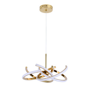 Lampa wisząca Spider 48 cm złota LED CCT