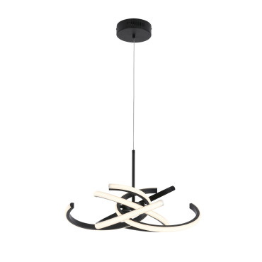 Lampa wisząca Spider 58 cm czarna LED CCT