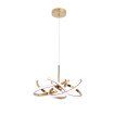 Lampa wisząca Spider 58 cm złota LED CCT