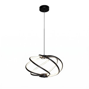 Lampa wisząca Kandor czarna LED CCT