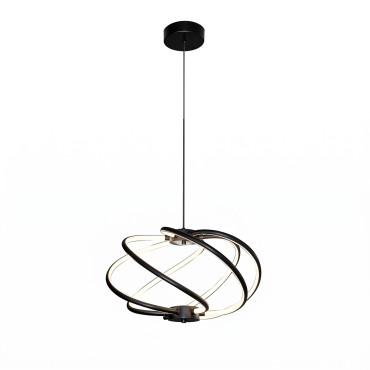 Lampa wisząca Kandor czarna LED CCT