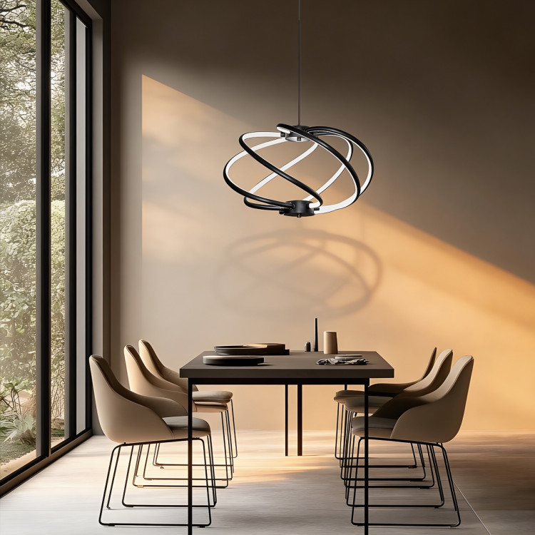 Lampa wisząca Kandor czarna LED CCT - 12754