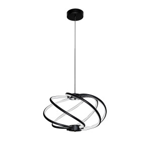Lampa wisząca Kandor czarna LED CCT