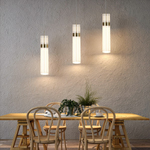 Designerska lampa wisząca Ambiente złota