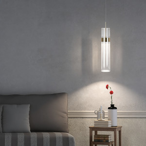 Złota lampa Ambiente LED do salonu