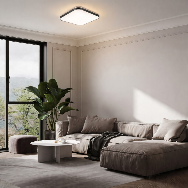 Czarny plafon Babilon LED do salonu - 12841