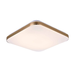 Plafon kwadratowy Babilon 33 cm złoty LED 4000K