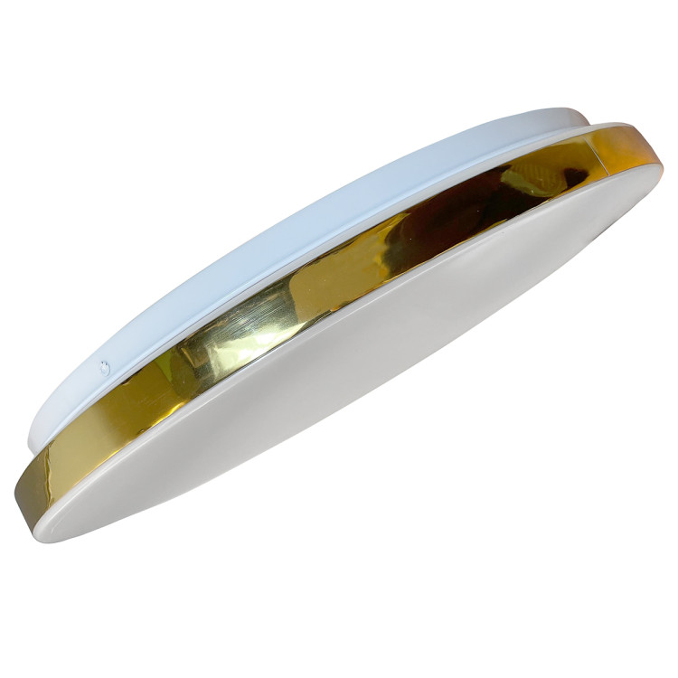 Okrągły plafon LED Babilon złoty - 12885