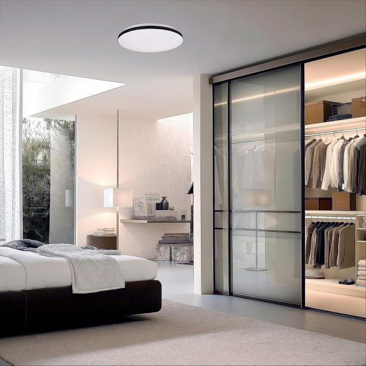 Czarny plafon Babilon LED okrągły - 12889