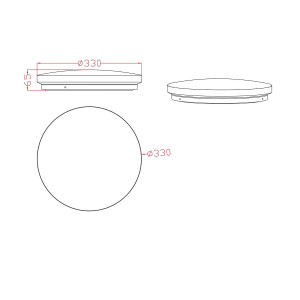 Minimalistyczny plafon Babilon LED czarny