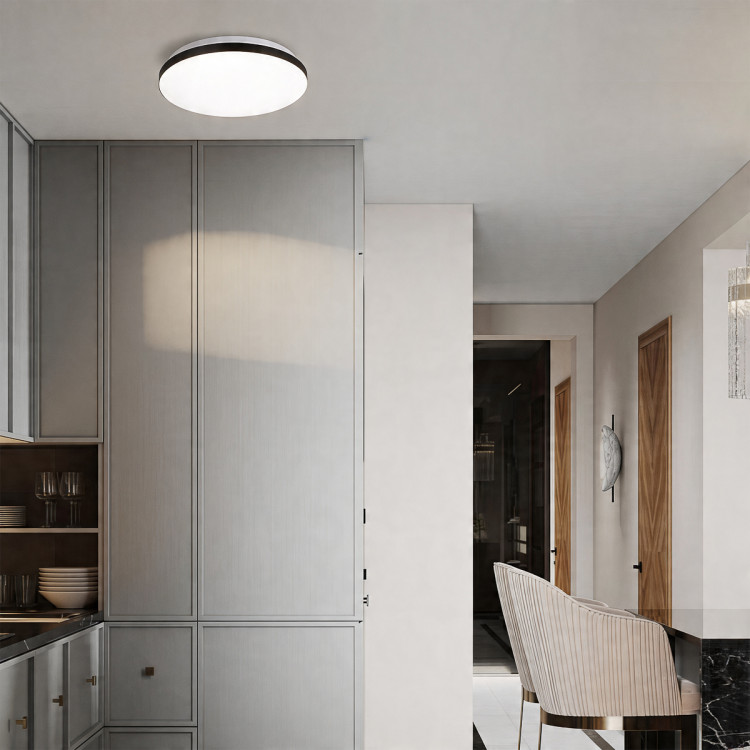 Czarny plafon Babilon LED okrągły - 12898