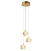Lampa wisząca Brillant 3 złota LED CCT