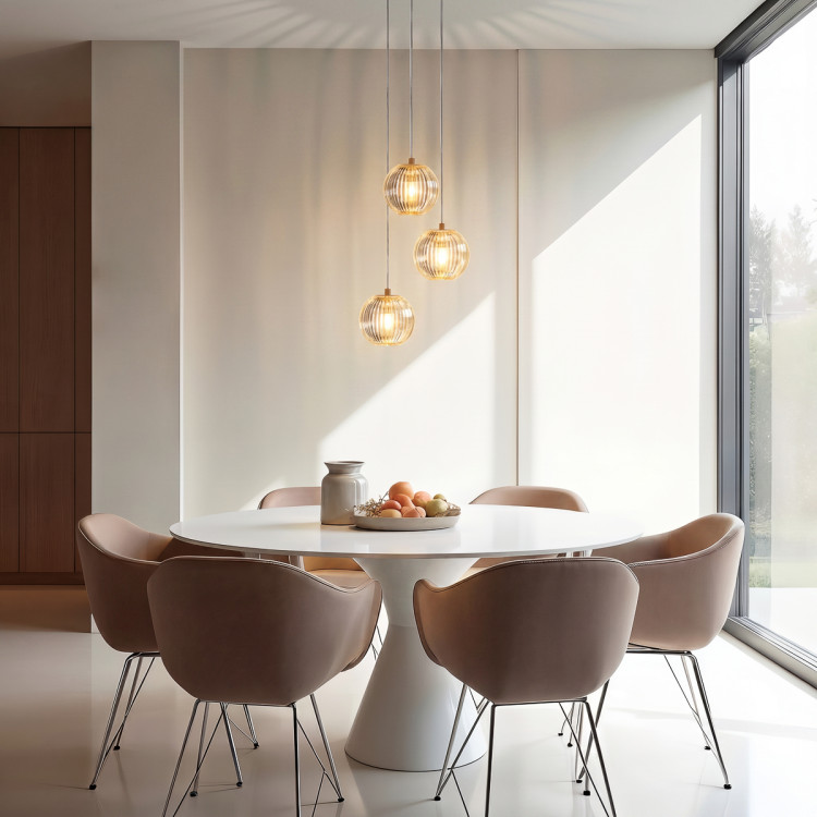 Złota lampa wisząca Brillant 3 LED - 12957