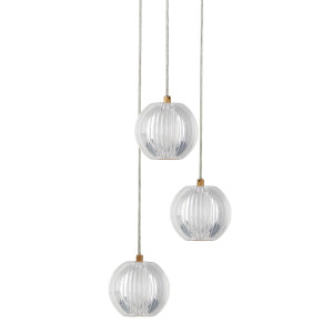 Złota lampa wisząca glamour Brillant