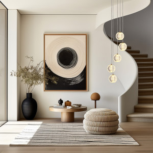 Złota lampa wisząca Brillant 5 LED