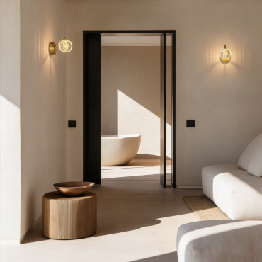Złoty kinkiet Brillant LED glamour