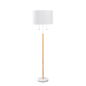 Lampa stojąca Fogo biała 2xE27