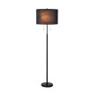Lampa podłogowa Fogo czarna 2xE27