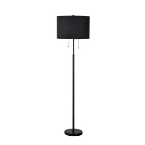 Czarna lampa podłogowa Fogo nowoczesna