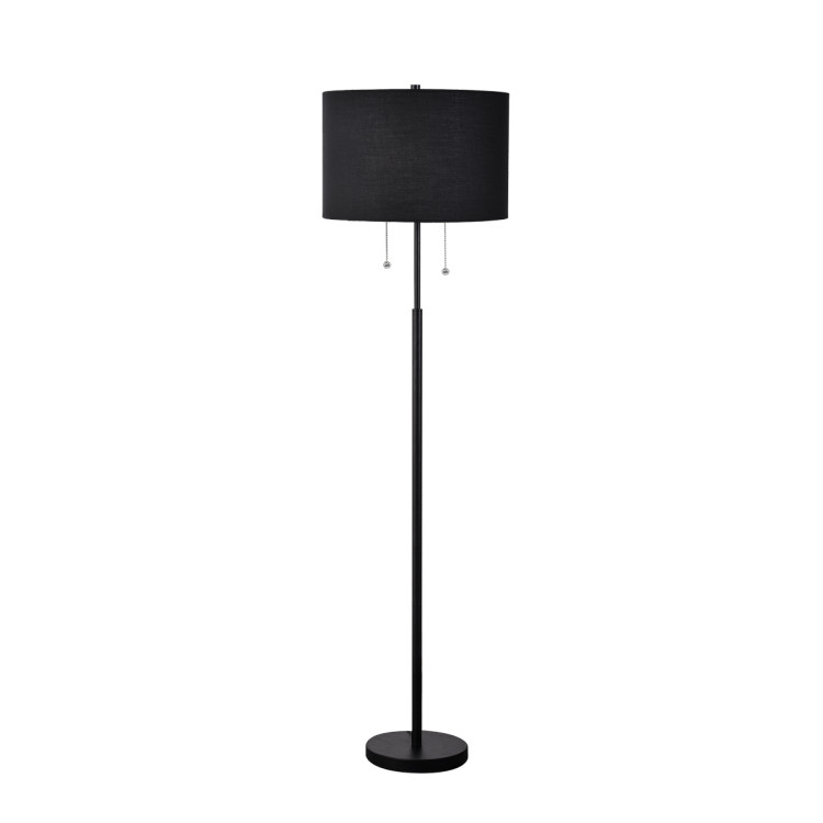 Czarna lampa podłogowa Fogo nowoczesna - 12987