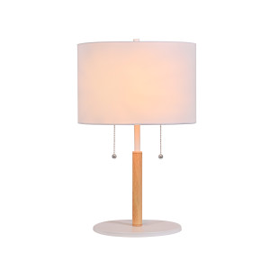 Lampa stołowa Fogo biała 2xE27