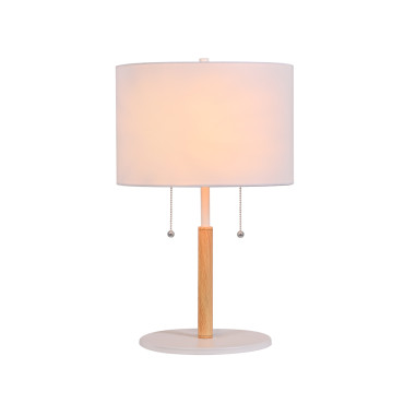 Lampa stołowa Fogo biała 2xE27