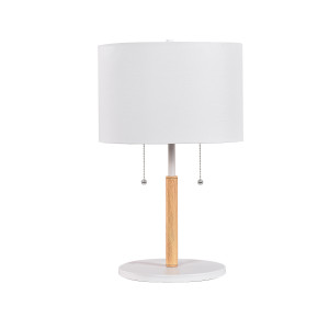 Designerska lampa stołowa Fogo biała