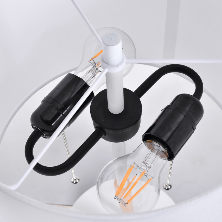 Elegancka lampa stołowa Fogo biała - 12995