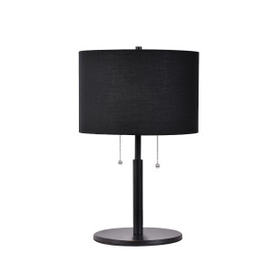 Czarna lampa stołowa Fogo nowoczesna