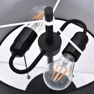 Designerska lampa stołowa Fogo czarna