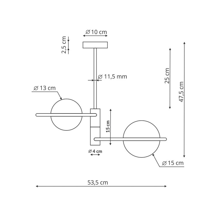 Lampa sufitowa Dorado Ring złota - 13019