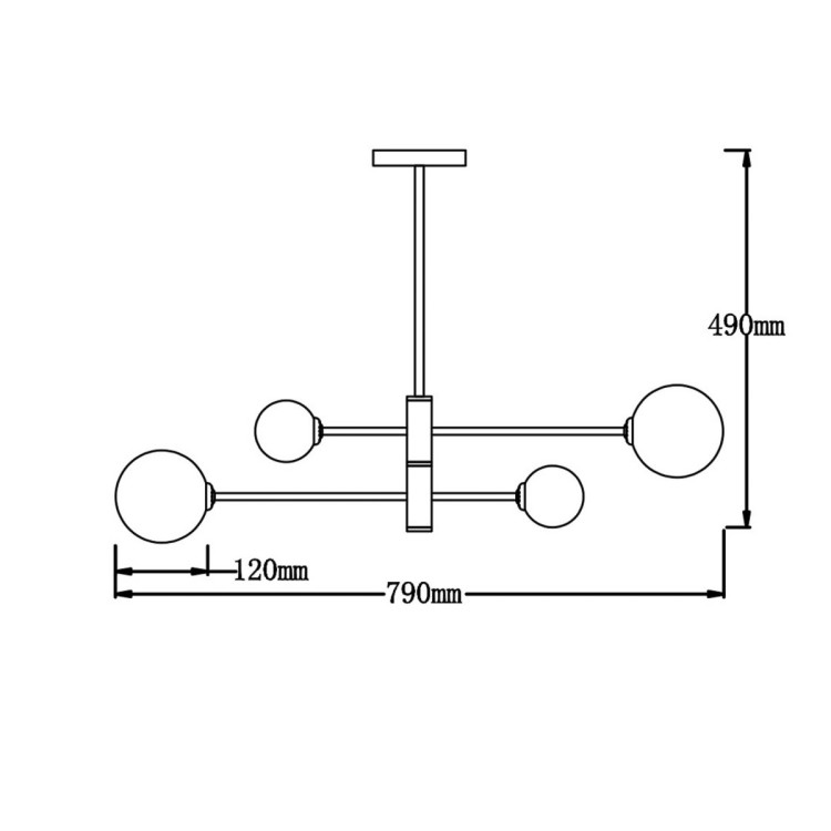 Lampa wisząca Dorado 4xG9 glamour - 13051