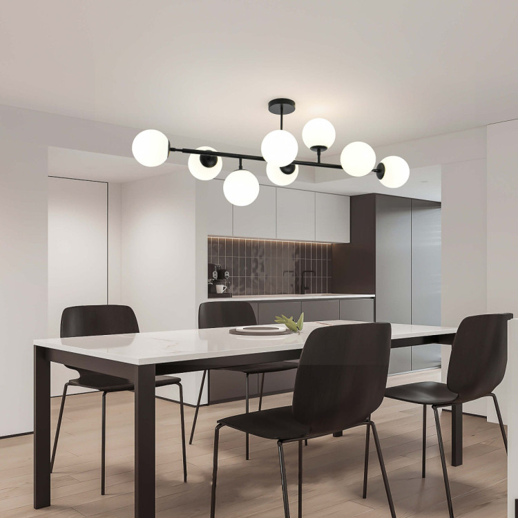 Czarna lampa Dorado ze szklanymi kloszami - 13059