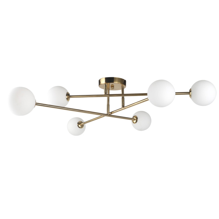 Złota lampa sufitowa do salonu - 13083