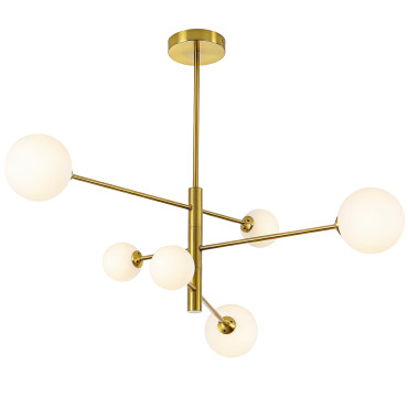 Lampa wisząca Dorado złota 6xG9