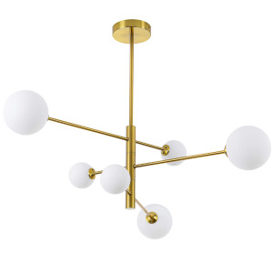 Lampa wisząca Dorado złota 6xG9