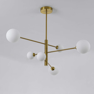 Lampa wisząca Dorado złota 6xG9