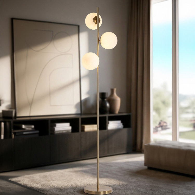 Elegancka lampa stojąca Dorado złota - 13110